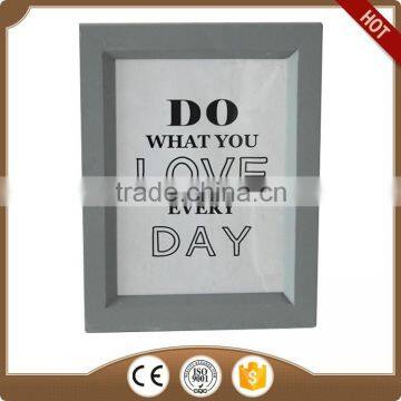 gray wooden photo frame