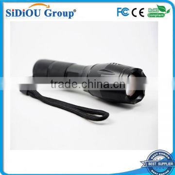 zoomable 3.7v rechargeable 5w led flashlight