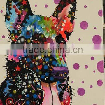 Handmade dog Animal Oil Painting Decorative 59850