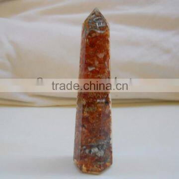 RED CARNILIAN ORGONE OBELISK