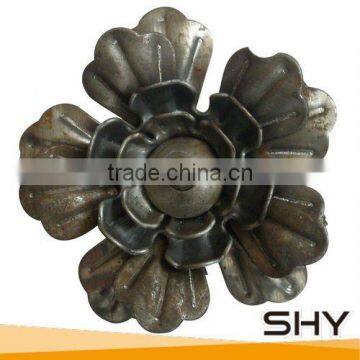 Decorative wrought iron stamping leaves and flowers