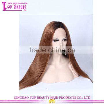 180% Density Silky Straight Ombre Wig Very Long Hair Silk Top Full Lace Wigs For Women