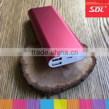 High capacity Aluminium alloy power bank 13000mah dual USB outputs