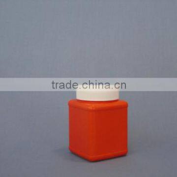 300 Ml. Orange Square Hdpe Plastic Jar With Aluminum Foiled Cap photo-2