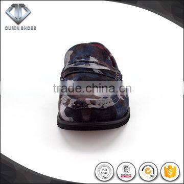 In Style 2016 Italy Show Camo Suede Moccasin Mens Leather Shoes photo-3