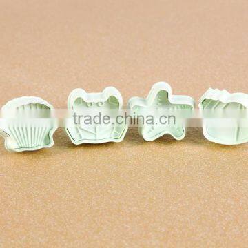 4pcs sea shell crab sea star sea snail shape plunger cutter