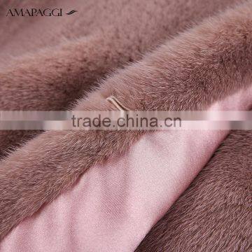 Global Sale Fuchsia Mink Warm Fur Coat V Collar Mink Coat In China photo-6