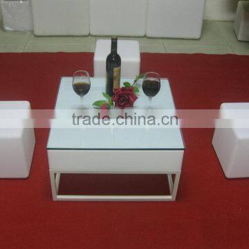 LED square coffee table/restaurant bar hotel convenient small square table tea table/Garden Led Table