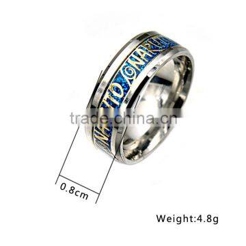 Hot Selling Stainless Steel Silver Latest Wedding Ring Designs Shiny Unisex Jewelry photo-2