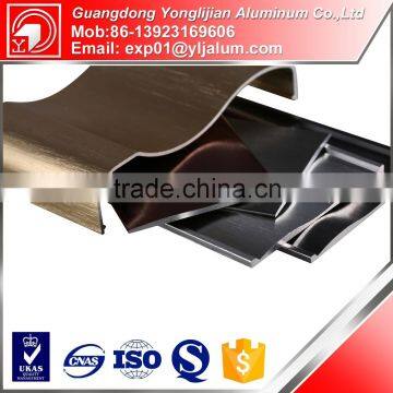 Bright coloured aluminum profile for furniture handle