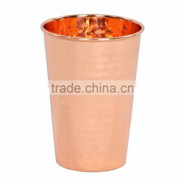 Hammered Copper Tumbler OVAL STYLE COPPER GLASS SMALL MUG Copper Glass