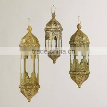 Designer Moroccan Hanging Lantern,Moroccan Lantern, iron lantern, Antique Brass