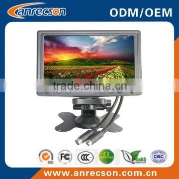 7 inch rugged plastic case security lcd monitor with AV/BNC input