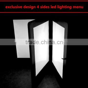 flashing restaurant illuminated menu board 4 sheets illuminated led menu