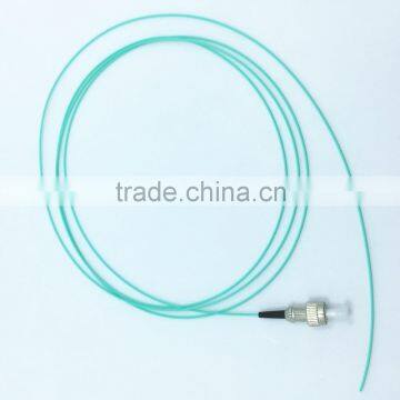 High quality FC 0.9mm OM3 Aqua fiber optic pigtail from factory