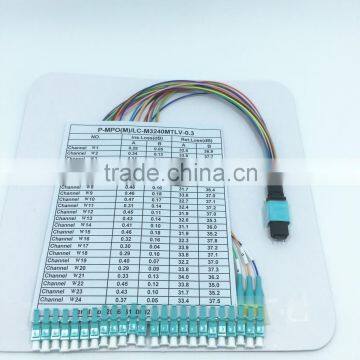 MPO to LC 24 Cores Fan-out Fiber Optic Patch Cord photo-3
