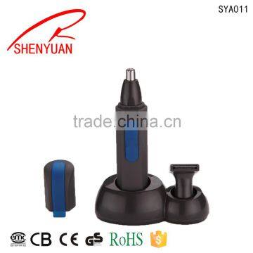 Black Rechargeable Newest Professional Nose Trimmer With 2 Head,fashionable Healthy Beauty Machine Nose & Ear Trimmer