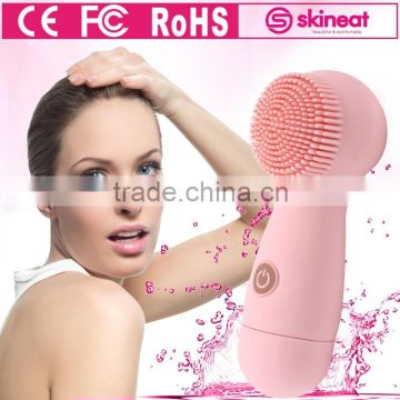 skineat wafterproof soft bristle sonic electric silicone electric facial cleansing brush