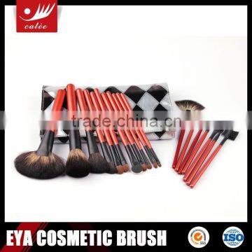 18pcs Multifunction cosmetic brush set in Black and white grid bag