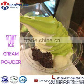 Ice desserts with soft ice cream