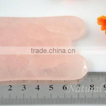 natural rose quartz stone gua sha massager gemstone gift crafts