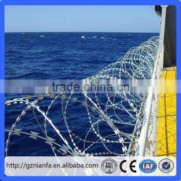 Senegal BV certification hot dipped galvanized high security razor wire barriers(Guangzhou Factory)