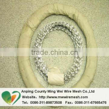 Razor barbed wire with Galvanized or PVC coated or Stainless steel