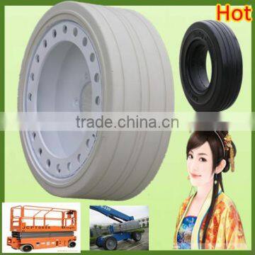 Chinese Top Quality Airport Aerial Scissor Lift 4.00 x 8 Solid Tires photo-2