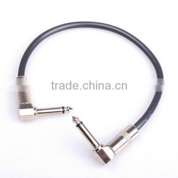 1/4" 6.3mm Right Angle Pro Male Nickels Plated Head Guitar Patch Cable Cord