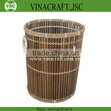 Nice bamboo waste basket for office