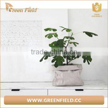 Grey Washable Paper Plant Bag,Kraft Paper Plant Pot
