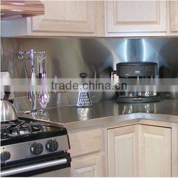 304 4x8 Decorative Stainless Steel Heat Resistant Kitchen Wall Materials