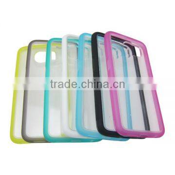 Double Color Transparent 2 in 1TPU+ PC Mobile Phone Back Cover Case for Samsung S6 photo-6
