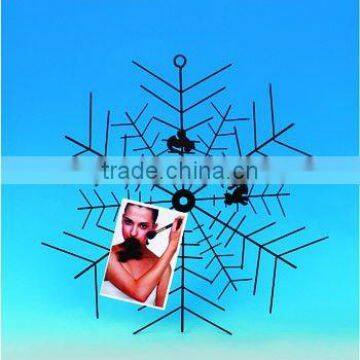 Metal spider web memo holder clip
