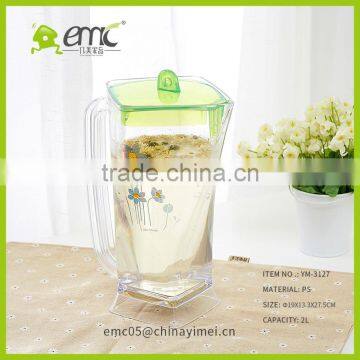 2L Hot and Cold Plastic Water/juice/tea Bottle With Color Lid photo-4