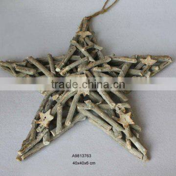 Twig hanging christmas star