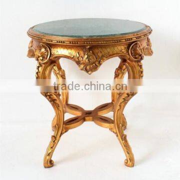 MO-1008-01 Factory Wholesale Living Room Round Shape Side Table With Marble photo-1