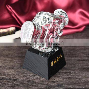 Jingyage Top Quality k9 Crystal Handshake Trophy Company Souvenir Crystal Trophy Business Award Gift Crystal photo-2