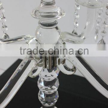 Jingyage Crystal Candelabra Wedding Centerpieces Glass Candelabra Wedding photo-6