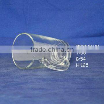 Machine pressed Clear Beer Glass Mug With Handle