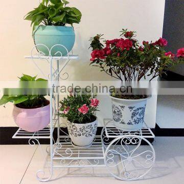 Indoor Handicraft Iron Flower Display Holder Metal Flower Pot Stand