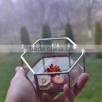 Jewelry Box or Rings Box for Wedding Glass Ring Holder Little Glass Terrarium photo-2