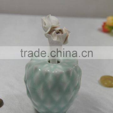 Handmade OEM Aroma Diffuser Bottle Aromatherapy Ceramic Flower Fragrance Diffuser photo-5