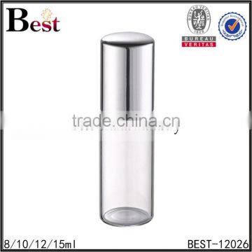 Wholesale 8ml 10ml 12ml 15ml Silver Aluminum Cover Roll on Fragrance Perfume Bottle Cosmetic Clear Empty Bottle of Perfume photo-3