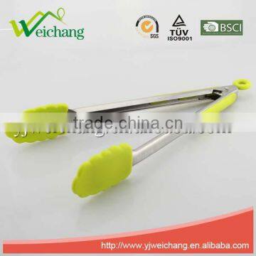 WCE23 Premium Comfort Stainless Steel Locking Kitchen Tongs Food Tongs With Heat Resistant Silicone Heads, Good Grip photo-2