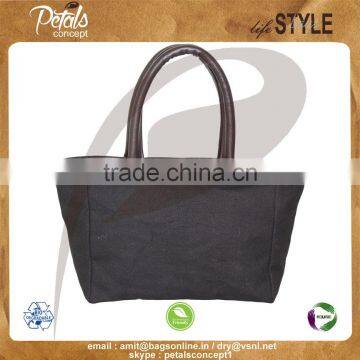 12 oz Canvas Tote Bag With Polyester Lining & With PU Padded Handle & Bottom photo-3