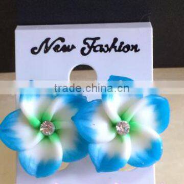 Hot Sell Hawaiian Plumeria Flower Stud Earring Designs for Women photo-3