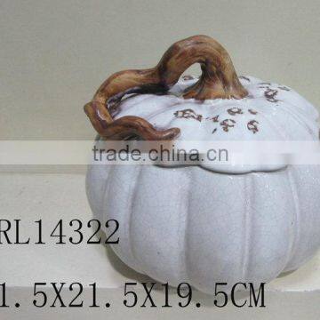 Ceramic Pumpkin With Cover Can Open Festival Holloween Decorations