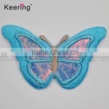 Factory Wholesale Pretty Butterfly Embroidery Patch Fabric Craft WEF-742
