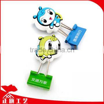 Business Gift OEM Soft PVC Toy Designs 19mm Binder Clips With Printing photo-2